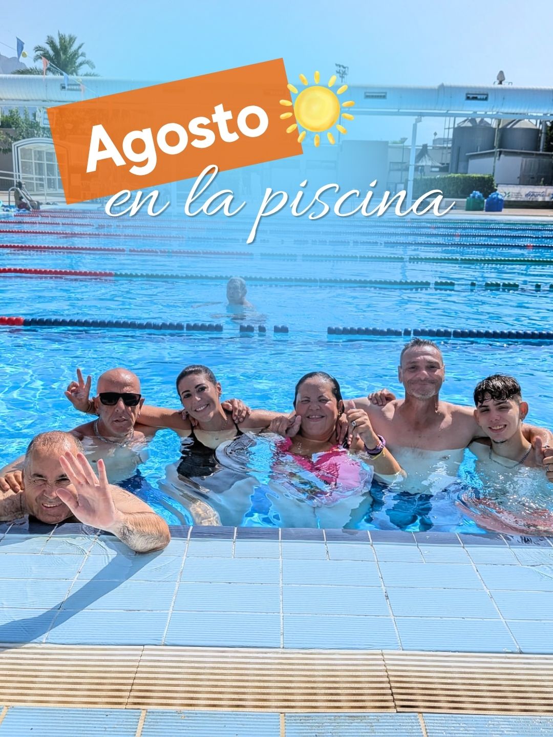 Agosto: Disfrutando en la piscina